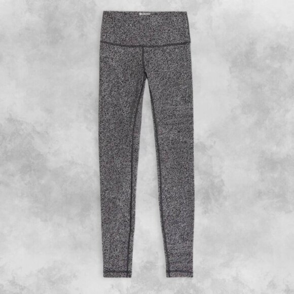 Lululemon Wunder Under Legging Pants Hi-Rise Tight Fit Heathered Black Women's 4 - Picture 3 of 9